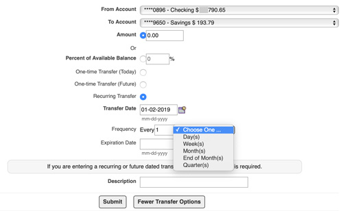 Recurring Transfers