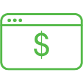Screen With Dollar Sign Icon