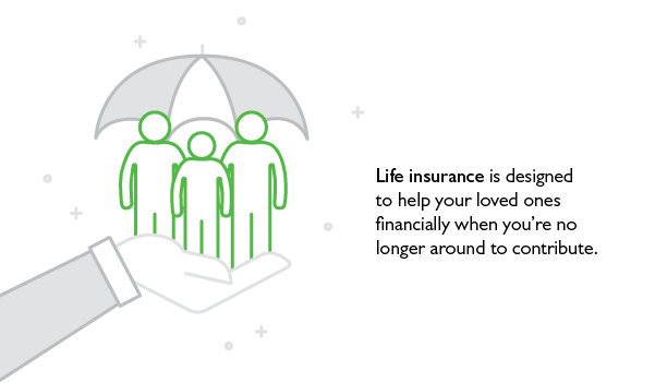 Blog Illustration, "Life insurance is designed to help your loved ones financially when you're no longer around to contribute."