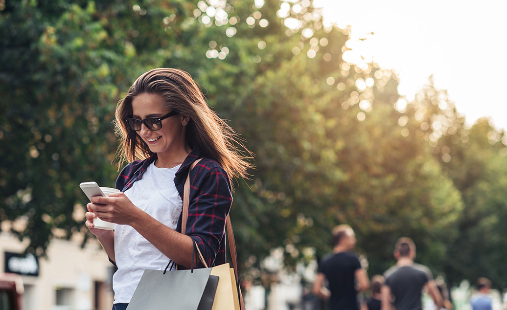 Blog Feature Image Girl Shopping, benefits of checking