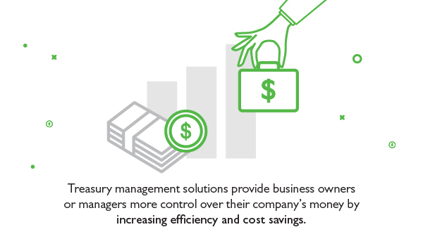 Treasury Management Blog Illustration dollars and graph