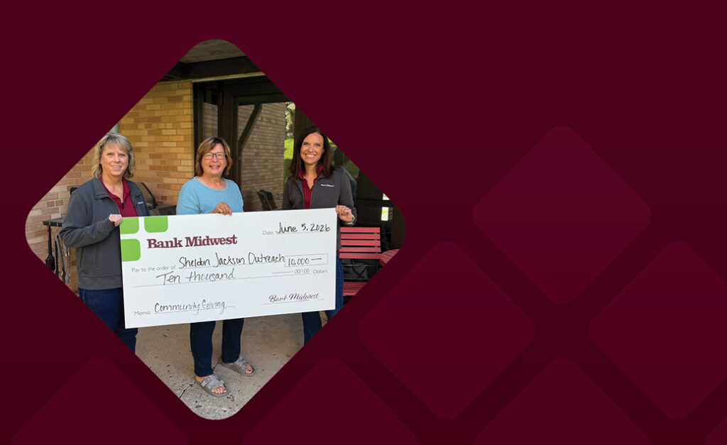 Bank Midwest Community Fund $10,000 check presentation to Sheldon Jackson Outreach Center