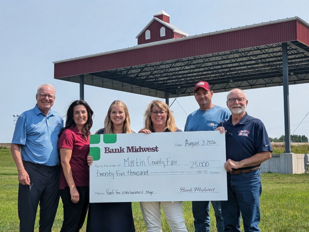 Bank Midwest Community Fund Check Donation Photo